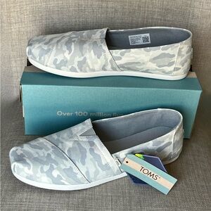 TOMS Alpargata Cloudbound Slip-on Shoes Women's US9 Glacier Grey Camo